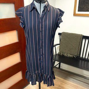 Blue and Red Striped BB Dakota Dress Sz. 6
